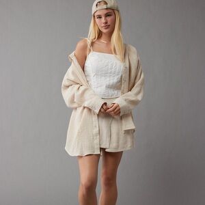 American Eagle Go Big‎ Oversized Button Down Small NWT